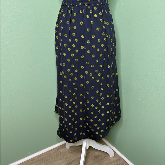 J. Crew Factory Asymmetrical Skirt in Navy and Yellow Floral - Picture 2 of 6